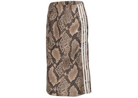 adidas Women's Snake Print Satin Skirt Linen/Magic Beige
