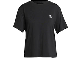 adidas Women's Snakeskin Trefoil Tee Black
