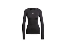 adidas Women's Techfit Long Sleeve Long-Sleeve Top Black - vue 360