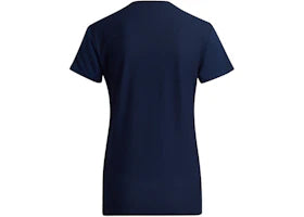 adidas Women's Tiro 23 V Neck Short Sleeve Jersey Navy Blue - authentic adidas apparel