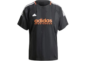 adidas Women's Tiro Cut 3-Stripes Jacquard Boyfriend T-Shirt Black - vue 360