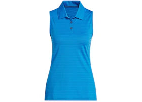 adidas Women's Ultimate365 Jacquard Sleeveless Polo Shirt Lucid Ray Blue - vue 360