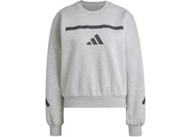 adidas Women's Z.N.E. Sweatshirt Medium Grey Heather - authentic adidas apparel