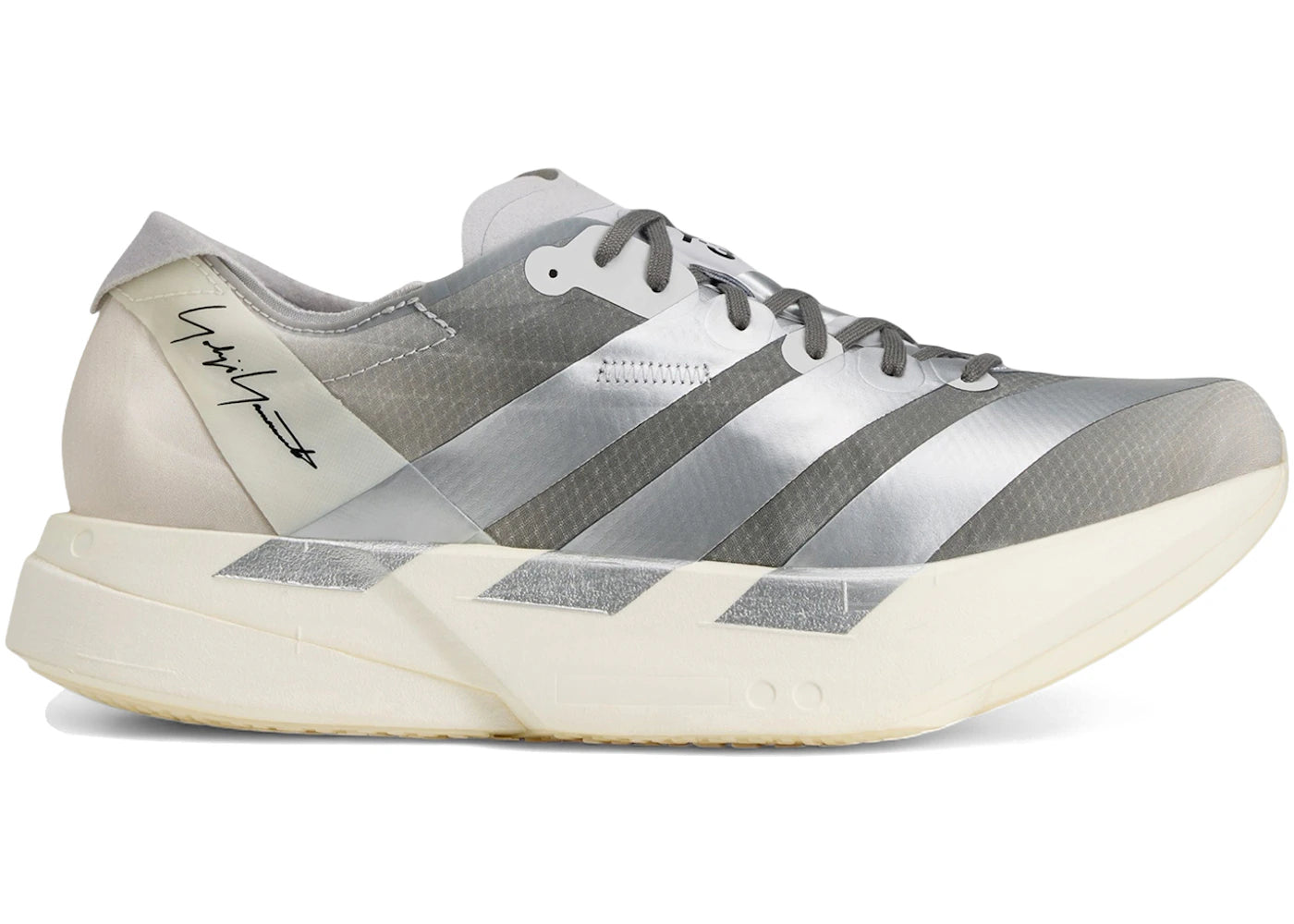adidas Y-3 Adios Pro 4 Chalk Silver Metallic Grey - vue 360