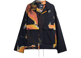 adidas Y-3 Aop Uniform Coach Jacket Black Multicolor - authentic adidas apparel
