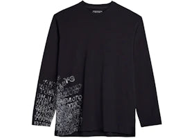 adidas Y-3 GFX Long Sleeve Tee Black - vue 360