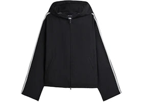 adidas Y-3 Hooded Three Stripes Track Top Black