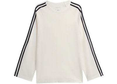 adidas Y-3 Long Sleeve 3 Stripe Top Core White