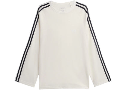 adidas Y-3 Long Sleeve 3 Stripe Top Core White - authentic adidas product