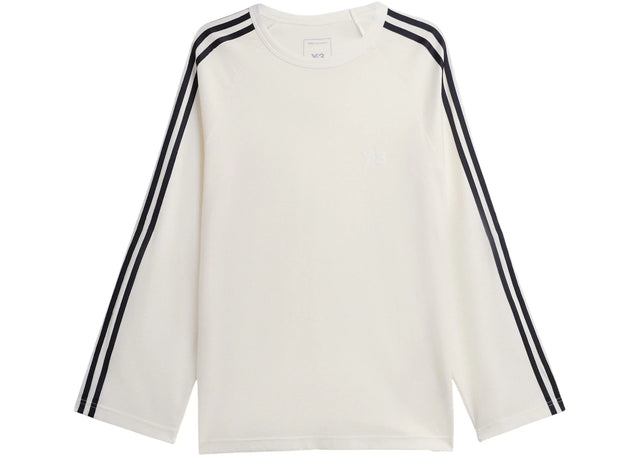 adidas Y-3 Long Sleeve 3 Stripe Top Core White