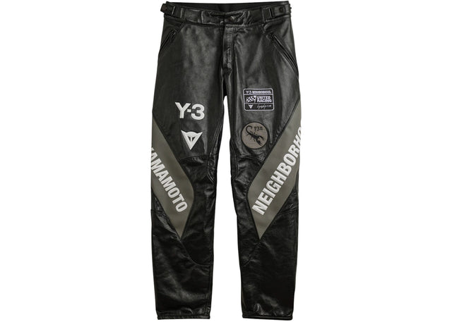 adidas Y-3 NBHD Leather Racer Pants Black