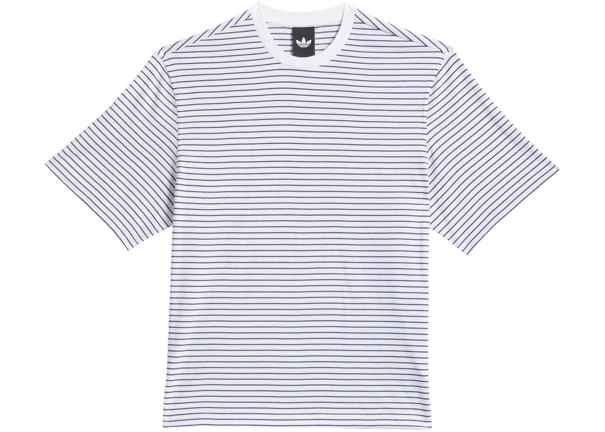 adidas Yarn Dye Tee White/Dark Blue - vue secondaire A
