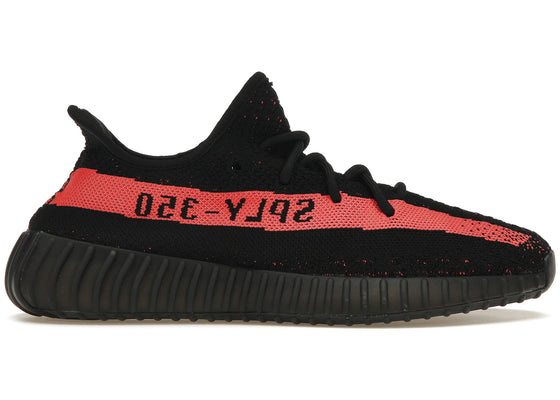 adidas Yeezy Boost 350 V2 Core Black Red sneakers - authentic streetwear shoes