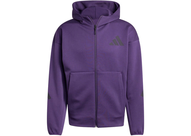 adidas Z.N.E. Full-Zip Hooded Track Jacket Aurora Plum