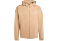 adidas Z.N.E. Full-Zip Hooded Track Jacket Warm Sandstone Clay Brown
