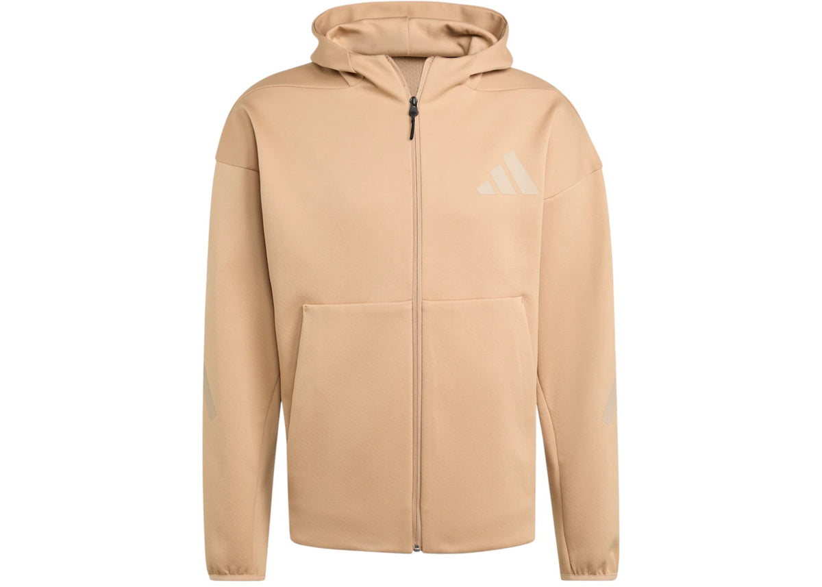 adidas Z.N.E. Full-Zip Hooded Track Jacket Warm Sandstone Clay Brown - vue secondaire A