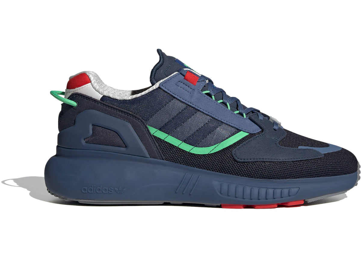 adidas ZX 5K Boost Navy Signal Green - vue 360