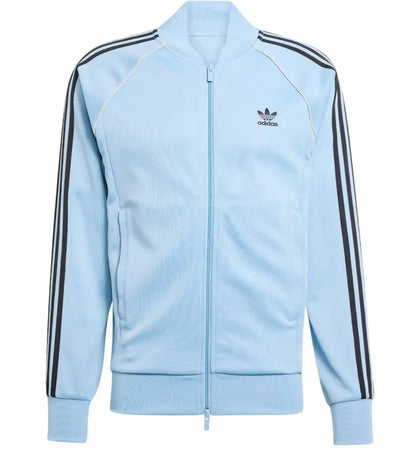 adidas Adicolor Classics Superstar Track Jacket Ash Blue White - authentic adidas apparel