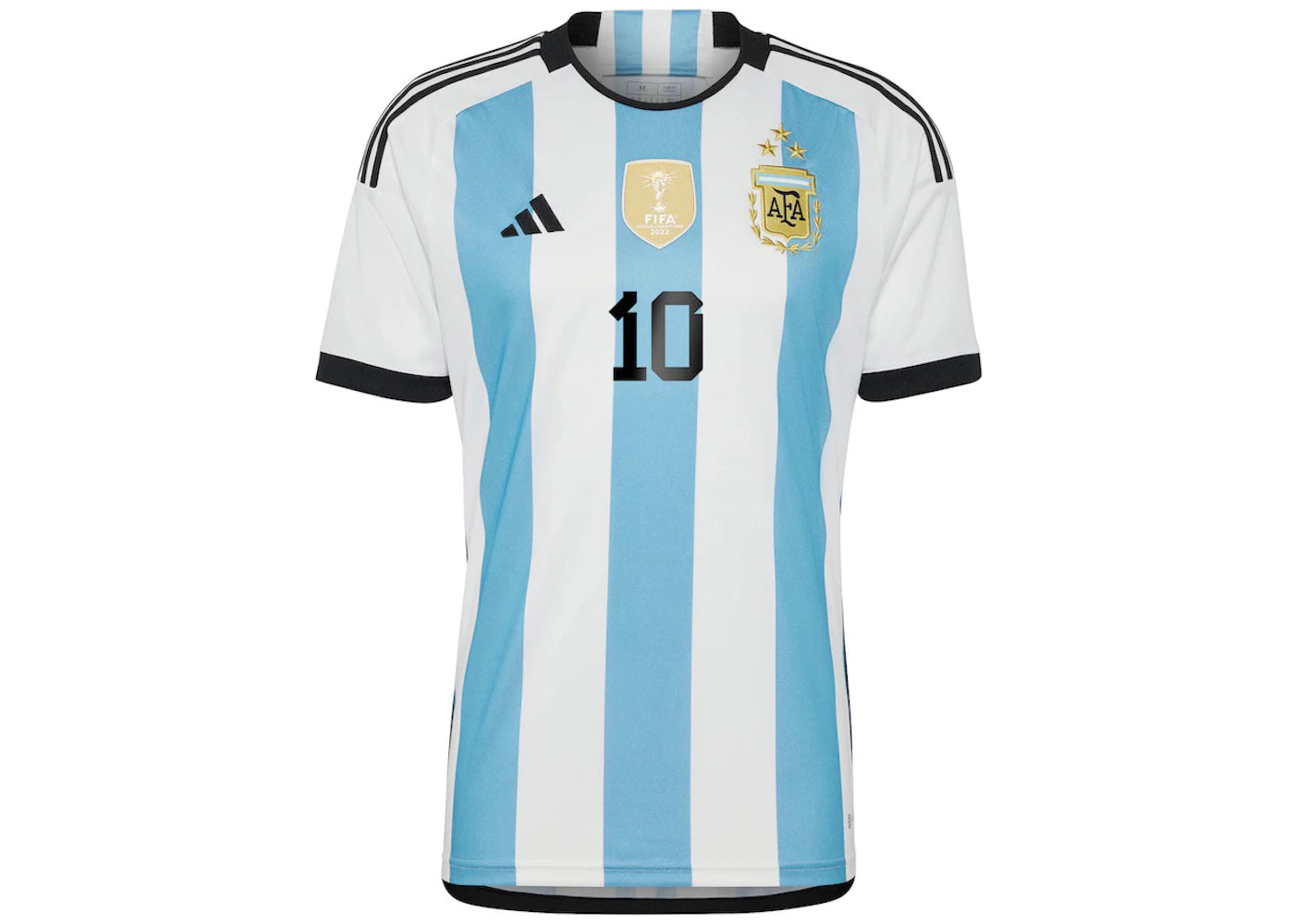 adidas Argentina 23/23 Messi Winners Home Replica Jersey White/Light Blue - vue 360