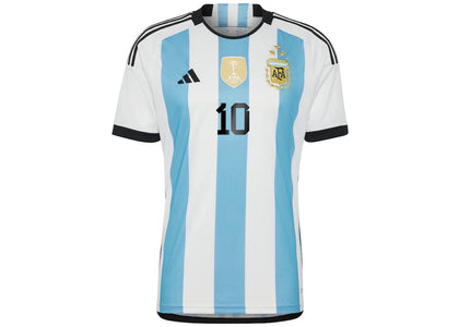 adidas Argentina 23/23 Messi Winners Home Replica Jersey White/Light Blue - authentic adidas apparel