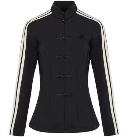 adidas x Samuel Gui Yang Chinese Style Spacer Slim Fit Jacket (Women's) Black - authentic adidas apparel