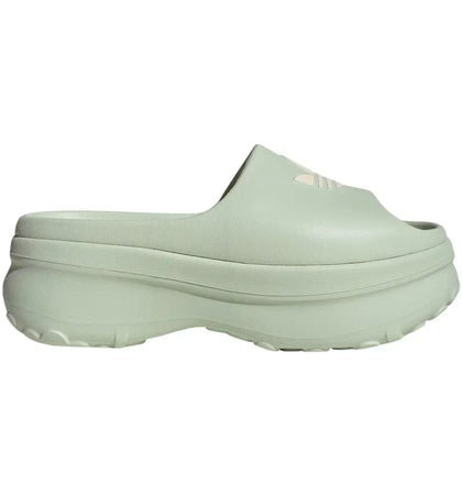 adidas adiFOM Stan Slides Linen Green Wonder White (Women's) - authentic adidas sneakers