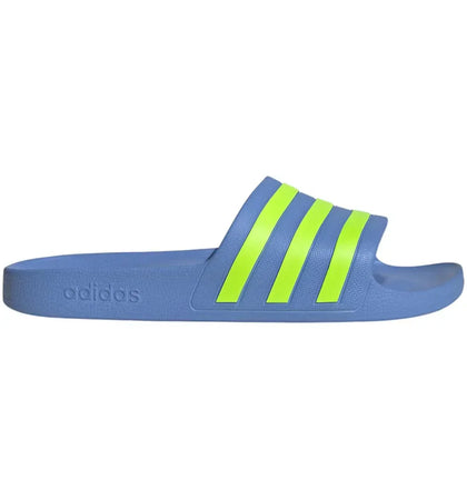 adidas Adilette Aqua Slides Blue Fusion Lucid Lemon - authentic adidas sneakers