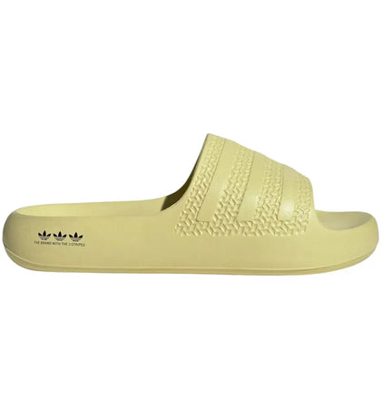 adidas Adilette Ayoon Slides Powder Yellow Core Black (Women's) - authentic adidas sneakers