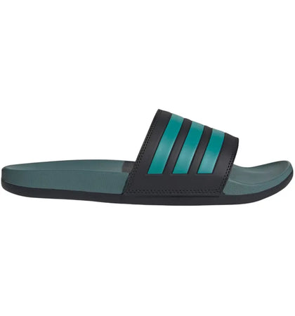 adidas Adilette Comfort Slides Core Black Pure Teal Preloved Teal - authentic adidas sneakers