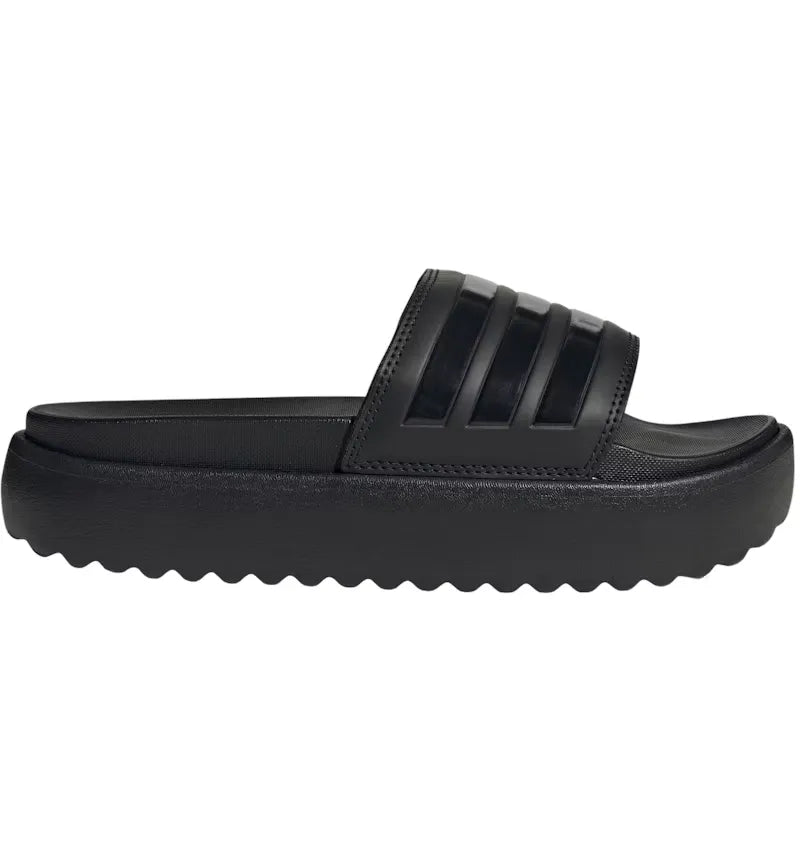 adidas Adilette Platform Slides Core Black (Women's) - vue 360