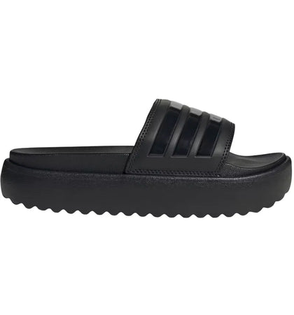adidas Adilette Platform Slides Core Black (Women's) - authentic adidas sneakers