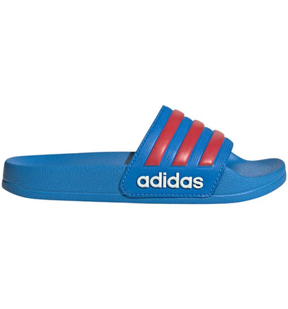 adidas Adilette Shower Slides Lucid Ray Blue Semi Lucid Red (GS) - authentic adidas sneakers