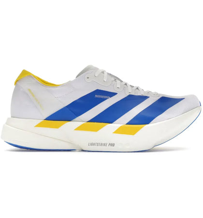 adidas Adizero Adios Pro 4 Cloud White Blue Yellow - authentic adidas sneakers