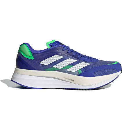 adidas Adizero Boston 10 Sonic Ink Screaming Green - authentic adidas sneakers