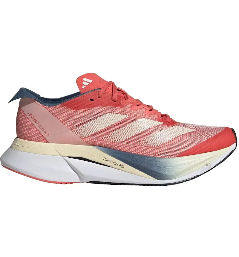 adidas Adizero Boston 12 Boston Marathon Preloved Scarlet Wonder White Preloved Ink (Women's) - vue 360