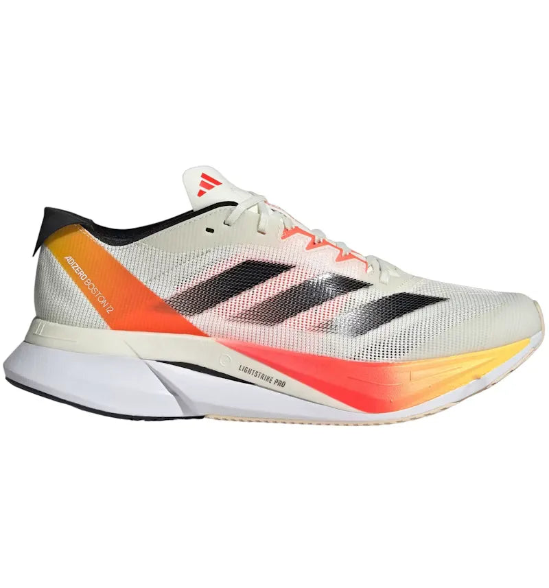 adidas Adizero Boston 12 Ivory Core Black Solar Red - vue 360