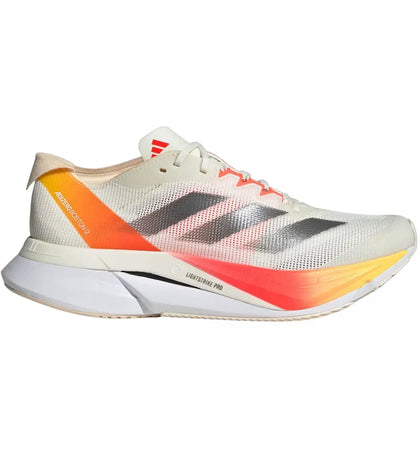 adidas Adizero Boston 12 Ivory Iron Metallic Solar Red (Women's) - authentic adidas sneakers