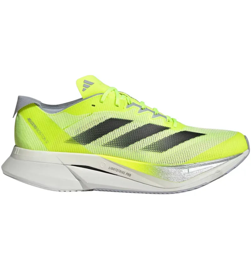 adidas Adizero Boston 12 Lucid Lemon Core Black Silver Metallic - vue 360