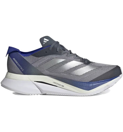 adidas Adizero Boston 12 Onix Matte Silver Lucid Blue - authentic adidas sneakers