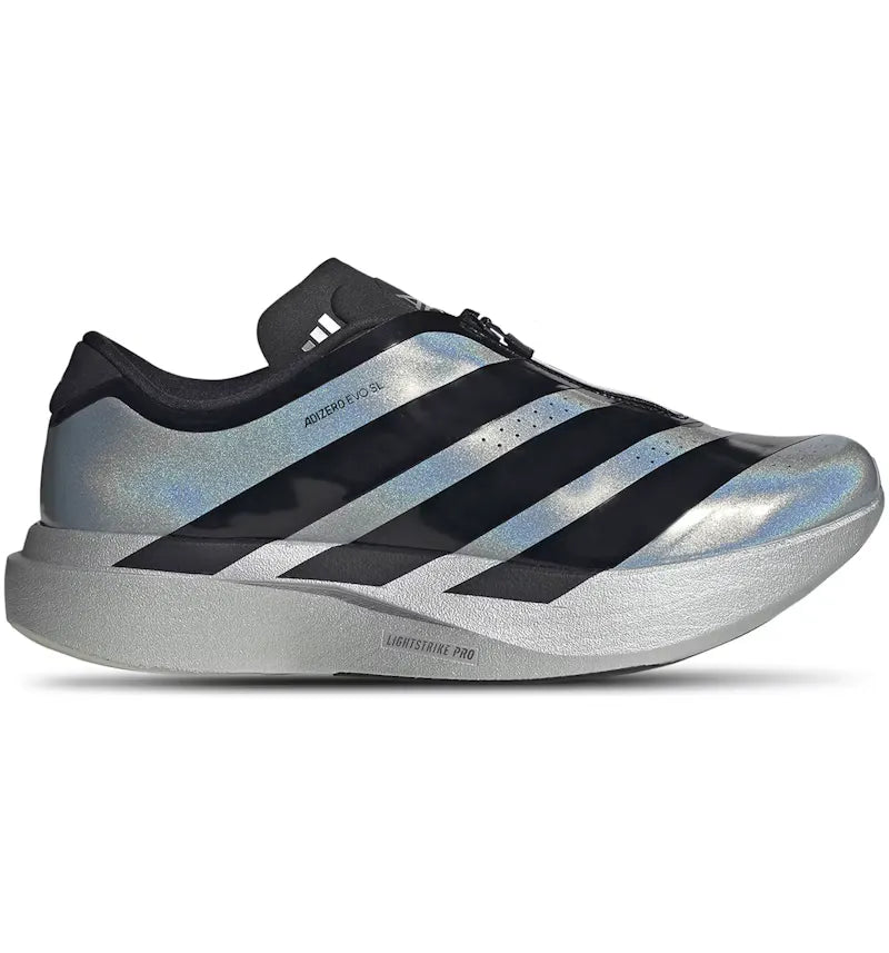 adidas Adizero Evo SL Zip Silver Metallic Black - vue 360