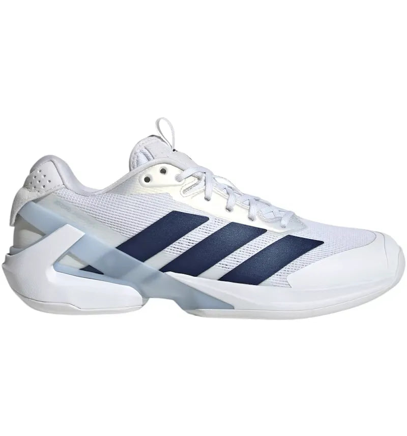 adidas Adizero Ubersonic 5 White Dark Blue Crystal Sky (Women's) - vue 360