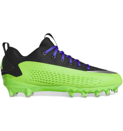 adidas AE 1 Low Football Cleat Black Semi Solar Green - authentic adidas sneakers