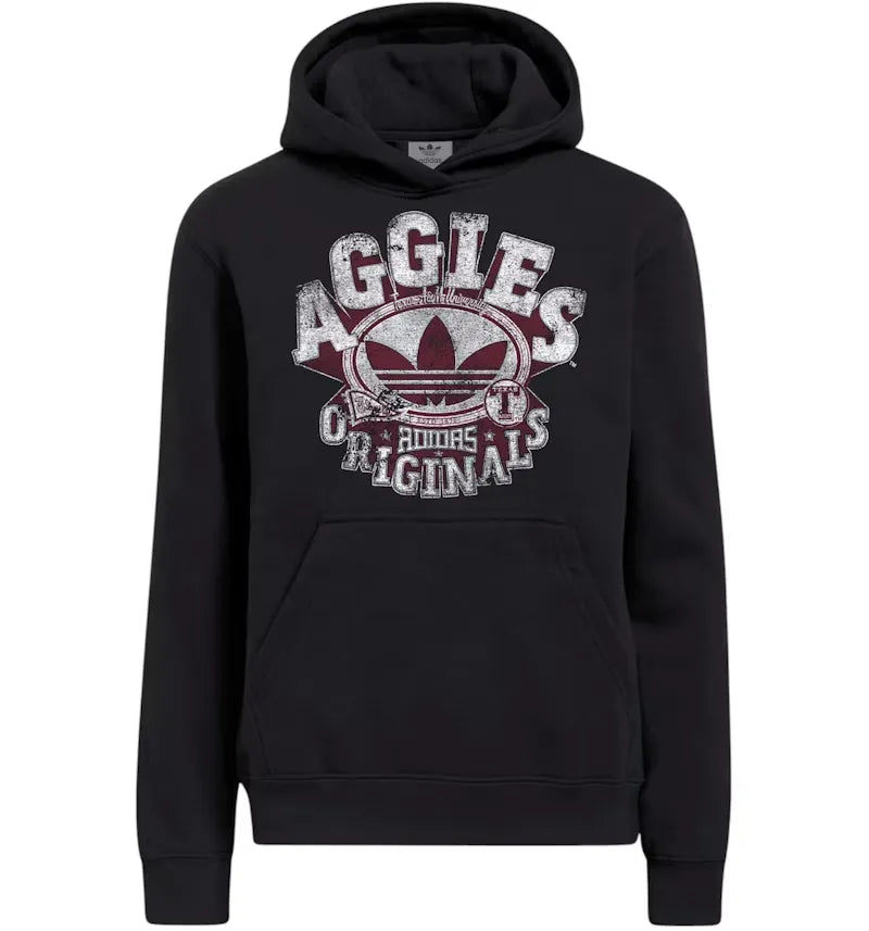 adidas Aggies Hoodie Texas A&M Black Ncaa-Tam-7c4 - vue 360