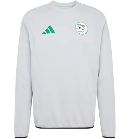 adidas Algeria Tiro Tech Crew Sweatshirt Team Light Grey - authentic adidas apparel