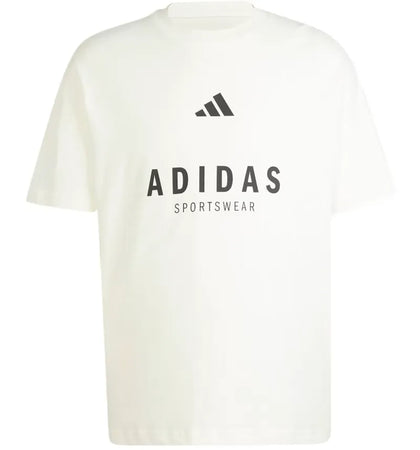 adidas All SZN Graphic T-Shirt Off White - authentic adidas apparel
