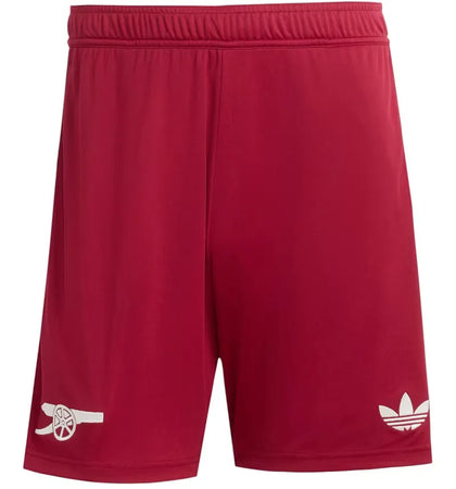 adidas Arsenal 2025/2026 Third Shorts Team Coll Burgundy Cloud White - authentic adidas apparel