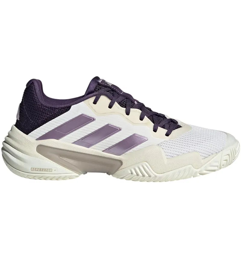 adidas Barricade 13 Core White Powder Plum Aurora Plum (Women's) - vue 360