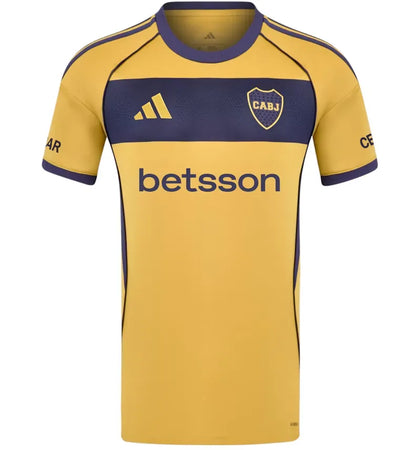 adidas Boca 25/26 Away Jersey Pyrite Shadow Navy Night Navy - authentic adidas apparel