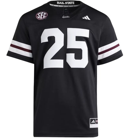 adidas Bulldogs Premier Strategy Jersey Mississippi State Black - authentic adidas apparel