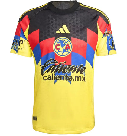adidas Club America 25/26 Home Authentic Jersey Yellow - authentic adidas apparel